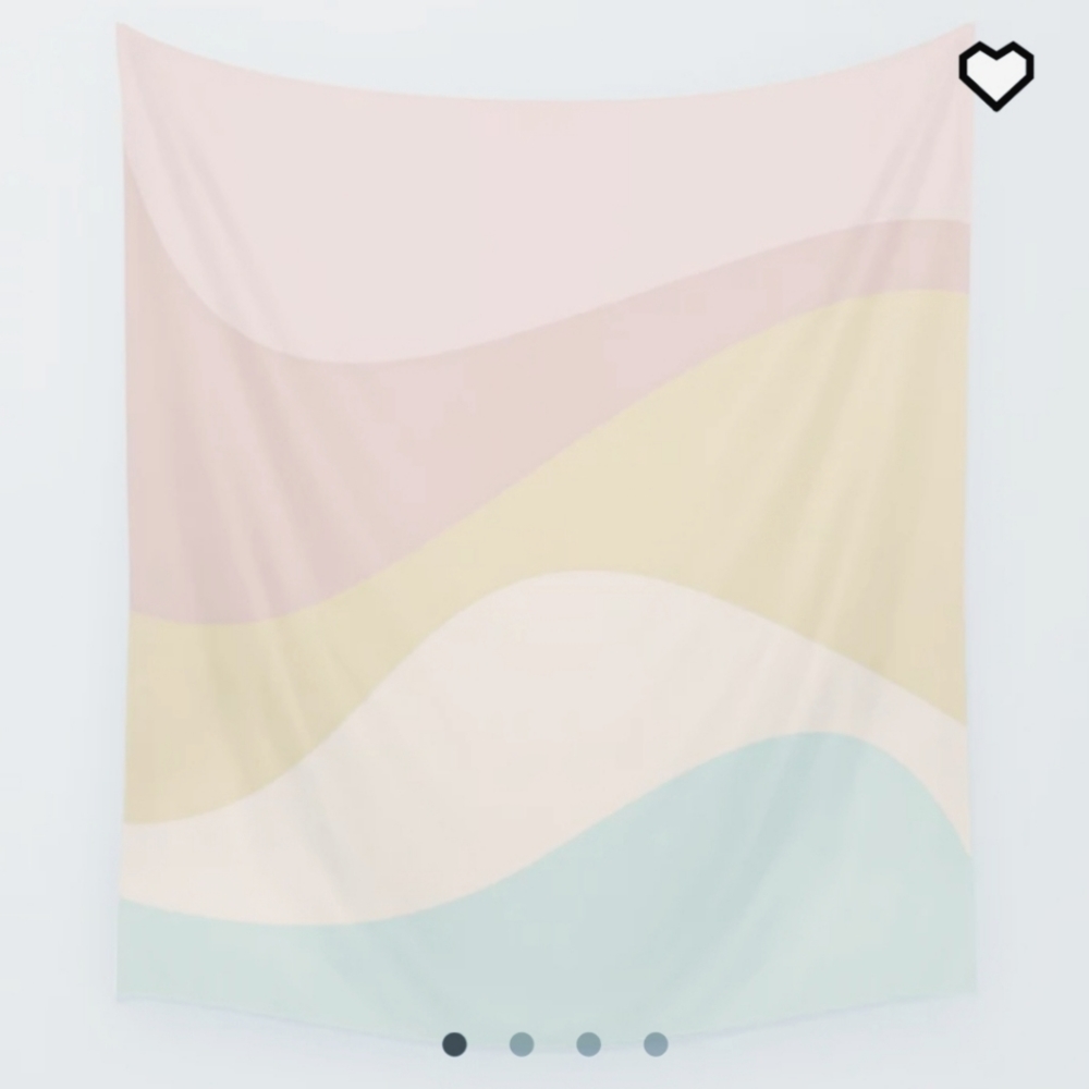 BNIB society6 Abstract waves neutral pastel tapestry